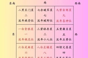 2024年甲辰年流年九宫飞星图